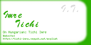 imre tichi business card